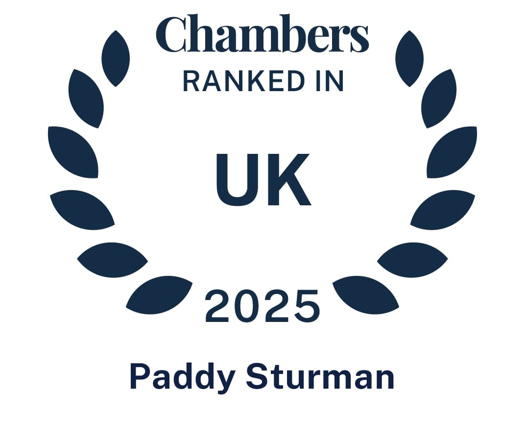 Chambers Ranked in 2025 - Paddy Sturman